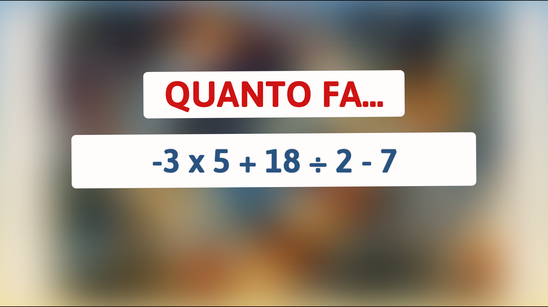 Sfida I Tuoi Limiti Intellettuali: Riesci a Risolvere Questo Semplice Indovinello Matematico? Scopri Se Sei Davvero un Genio!"