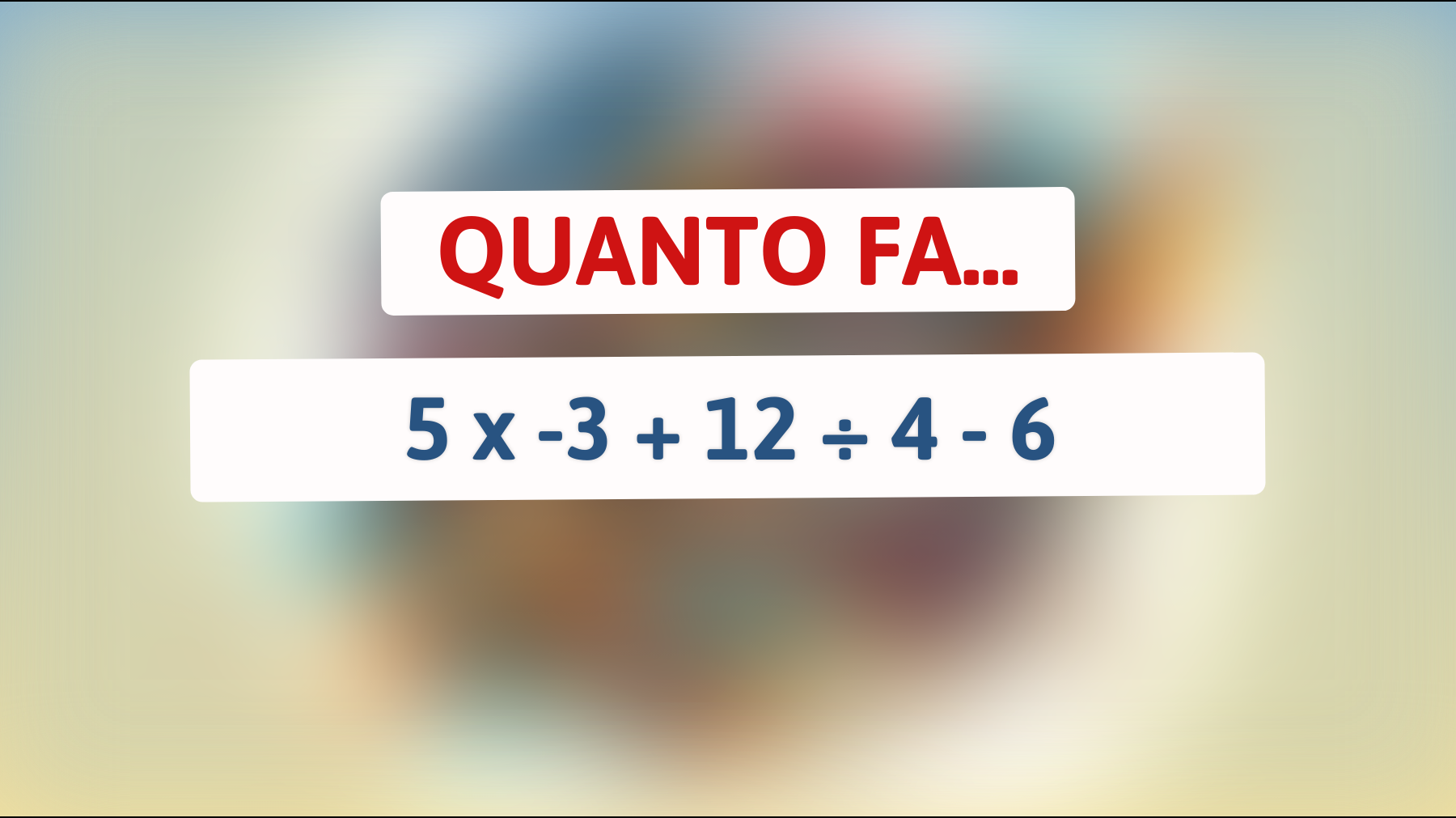 Sfida la tua intelligenza: riesci a risolvere questo enigma matematico per veri geni?"