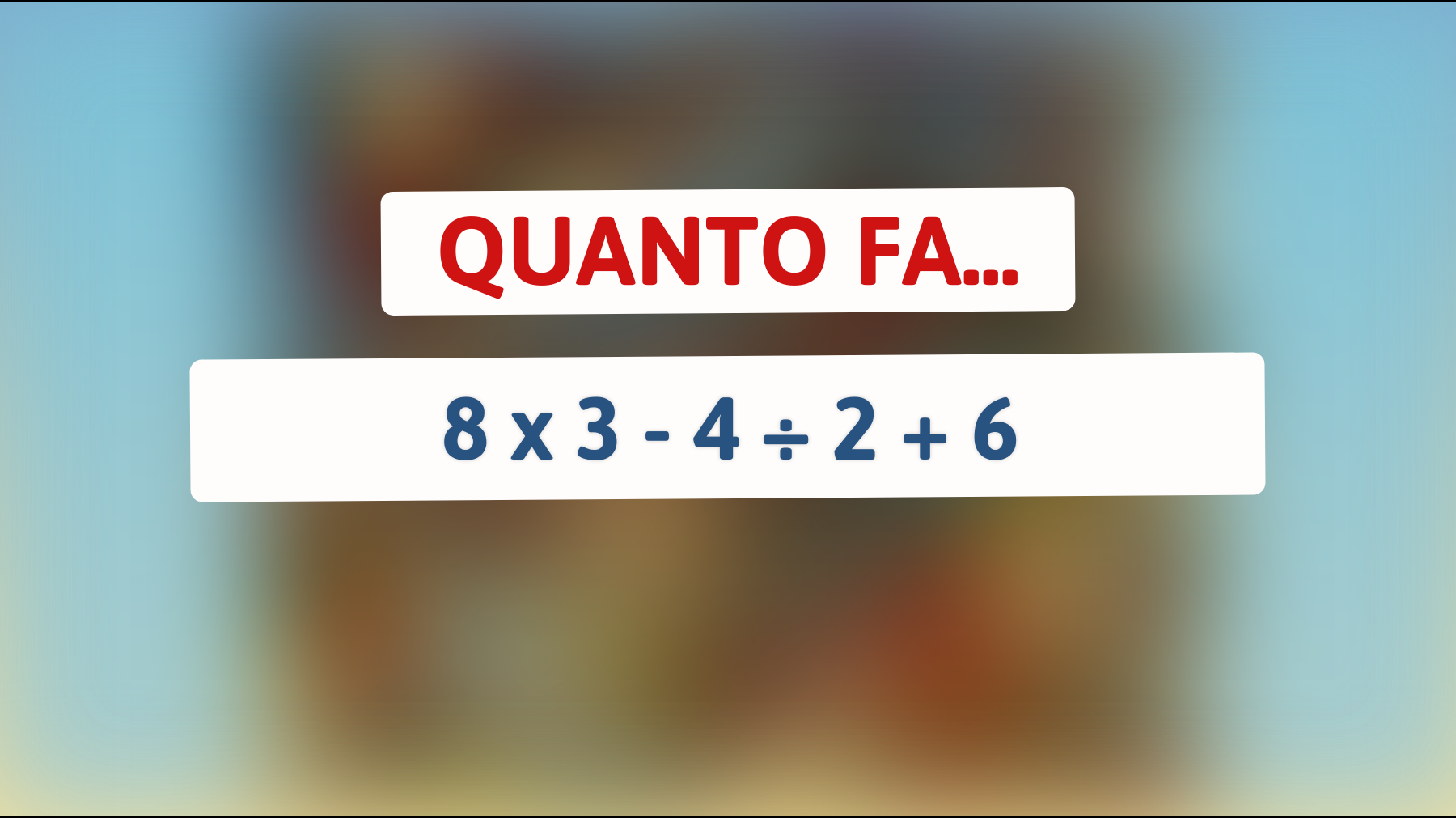 Solo i veri geni risolvono questo enigma matematico! Riesci a trovare la risposta?"